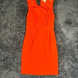 Banana Republic Vibrant Orange Midi Dress